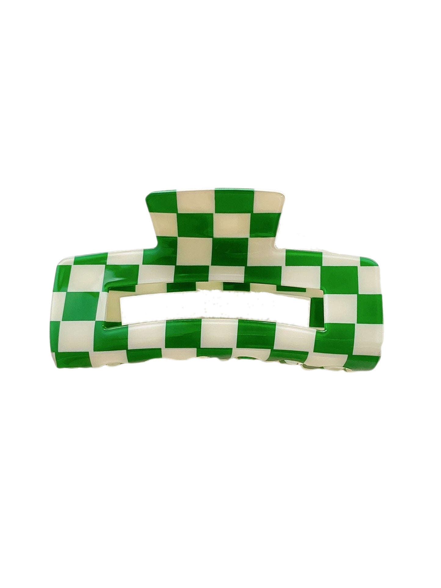 Checkered Hair Claw Clip
