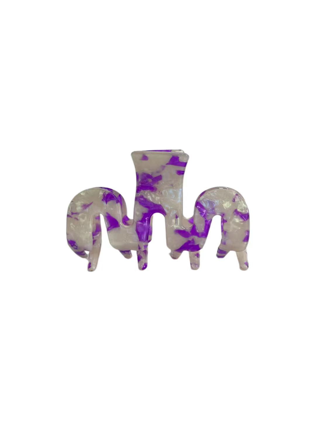 ZIg zag Wavy Hair Claw Clip BLUE