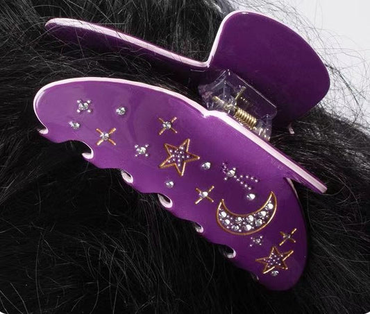 Glamorous Nights: Unveiling Our Star and Moon Hair Claw Clip's Exquisite Craftsmanship
