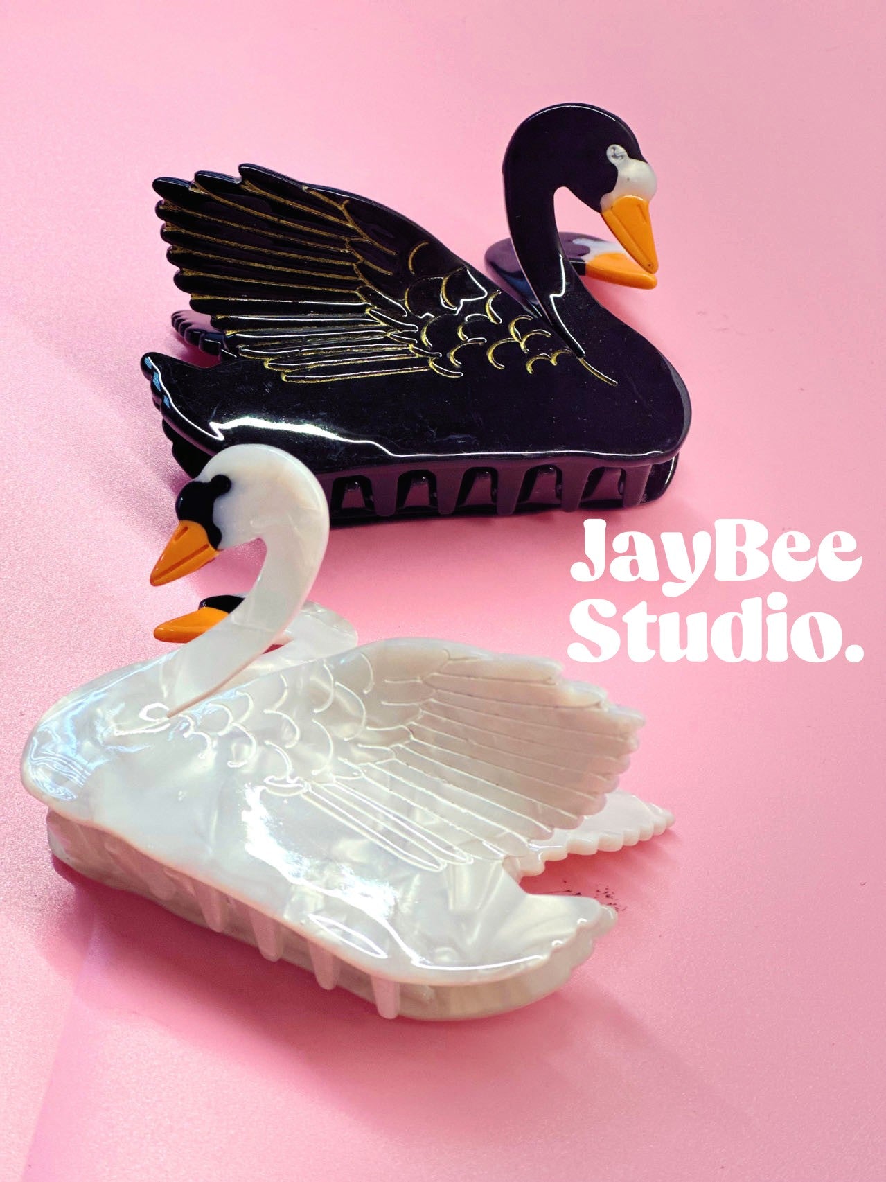 Swan Lake Elegance Hair Claw Clip