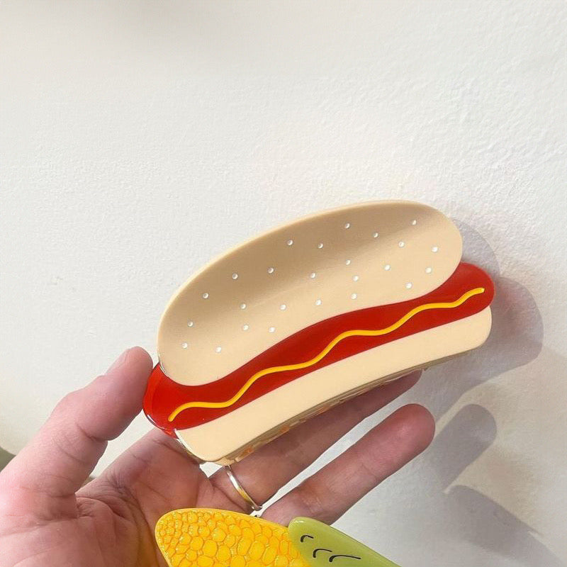 Hot Dog Hair Claw Clip - Sizzle in Style