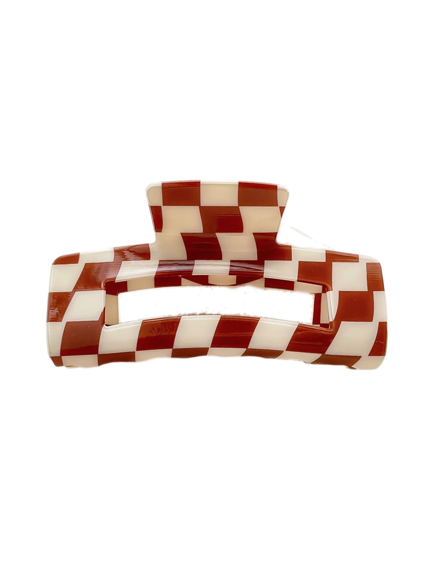 Checkered Hair Claw Clip