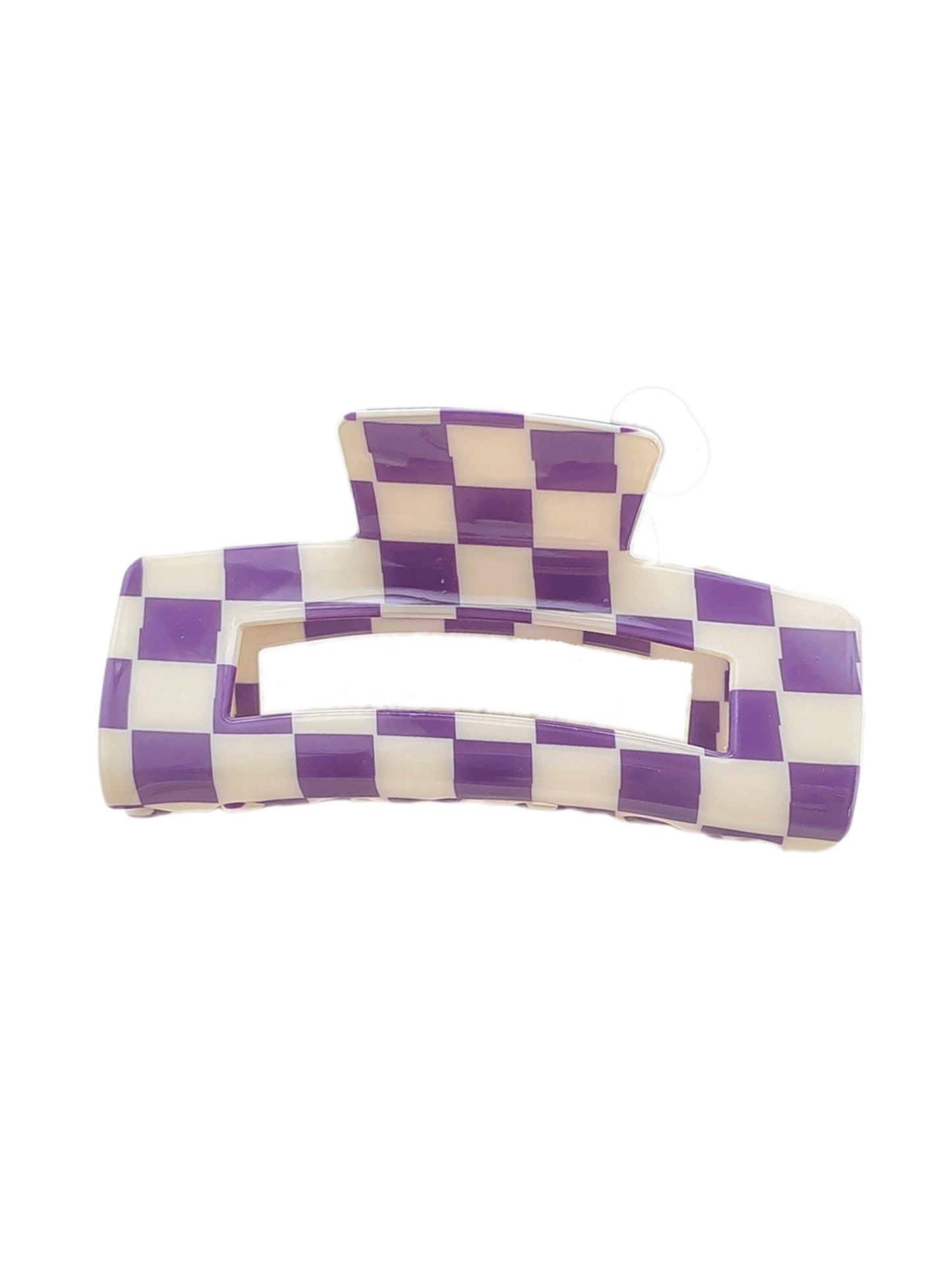 Checkered Hair Claw Clip