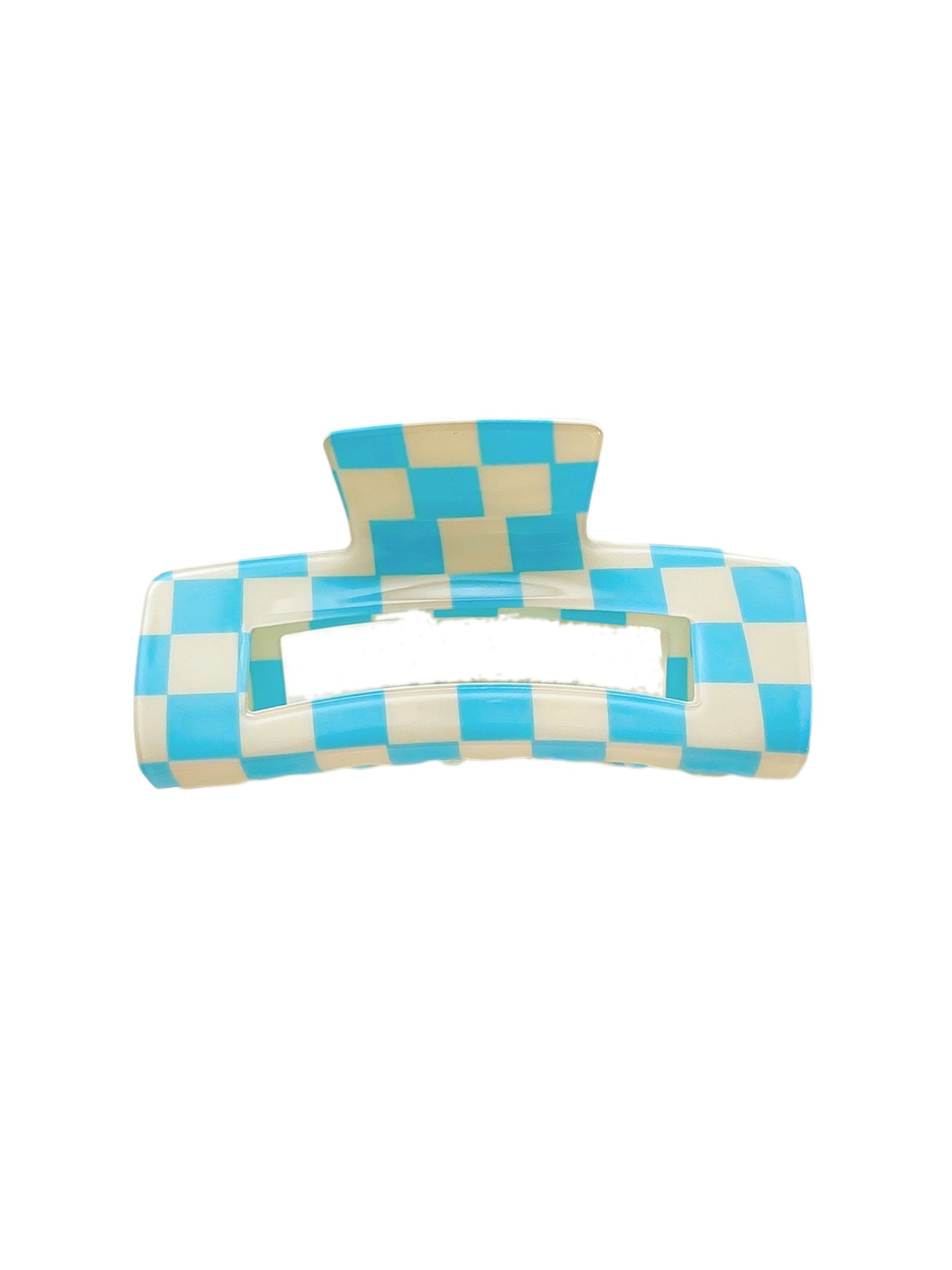 Checkered Hair Claw Clip