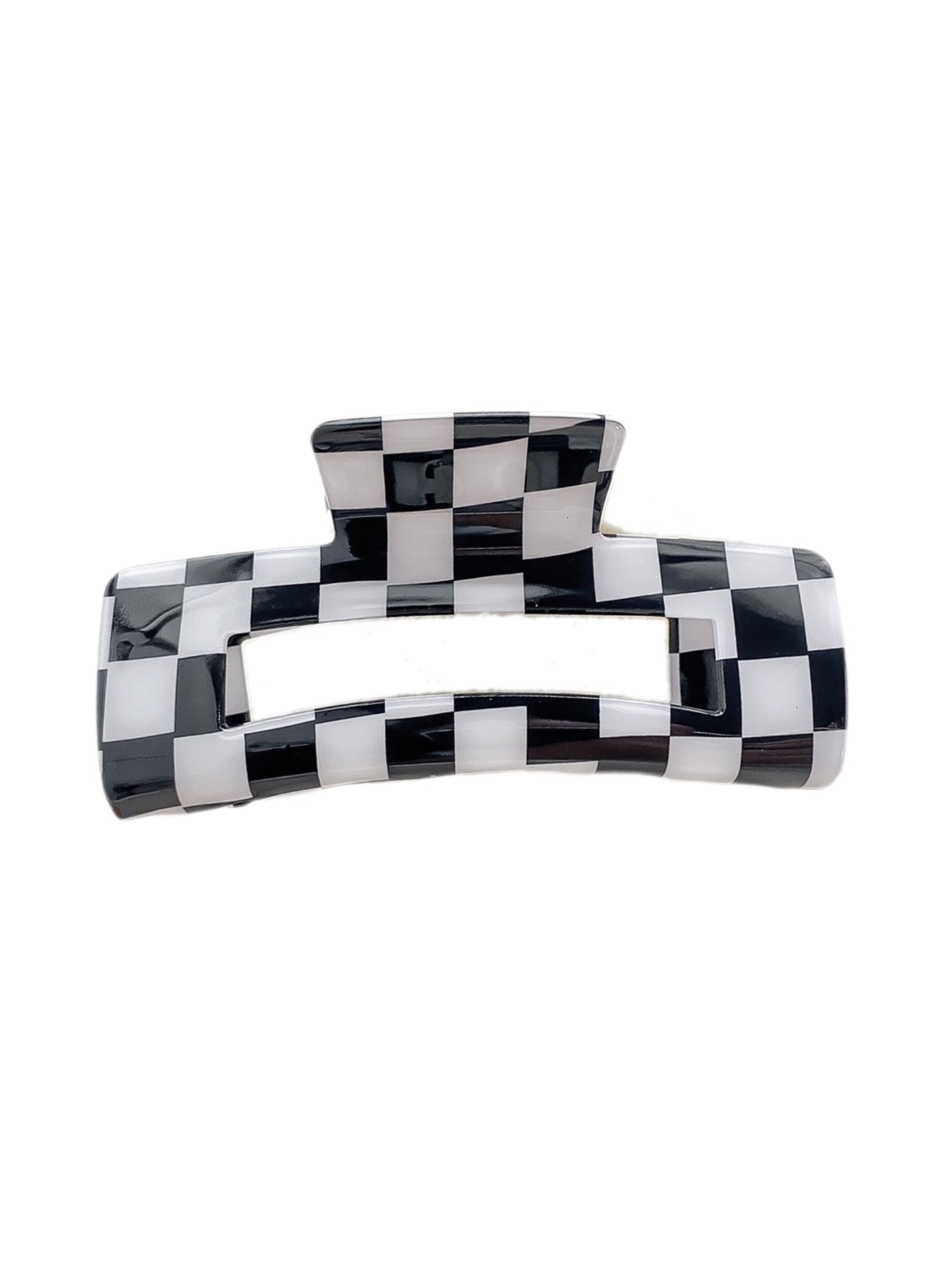 Checkered Hair Claw Clip