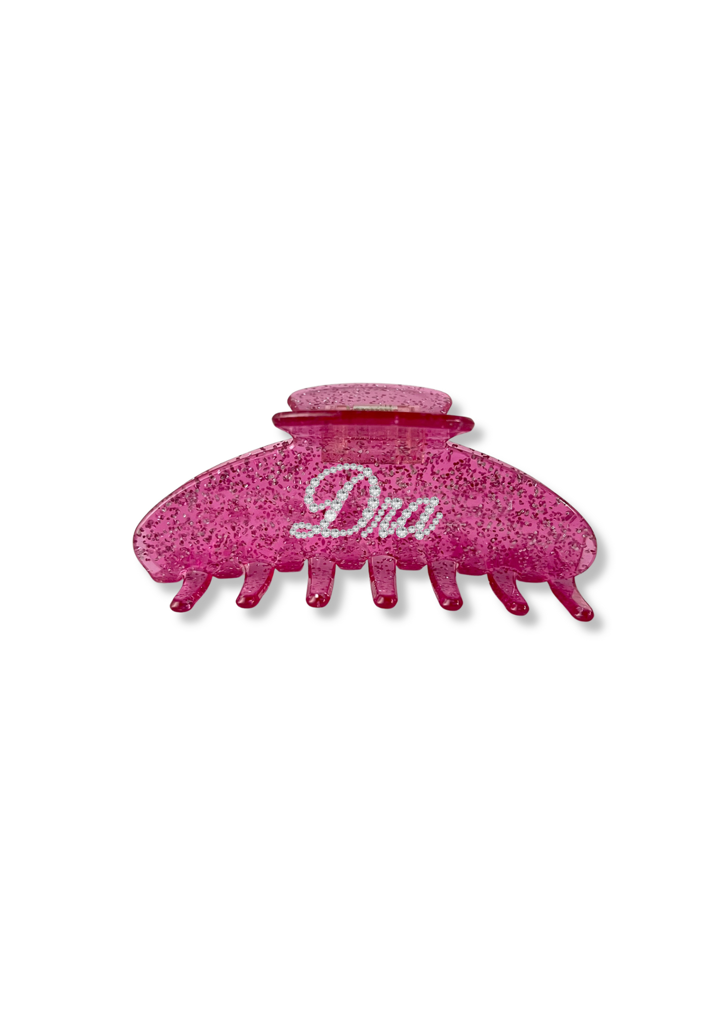 PinkGlitter Name Hair Claw Clip