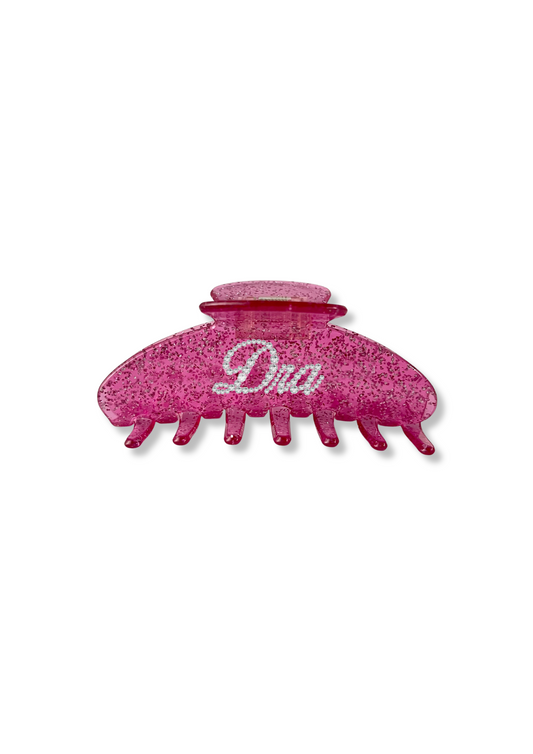 PinkGlitter Name Hair Claw Clip