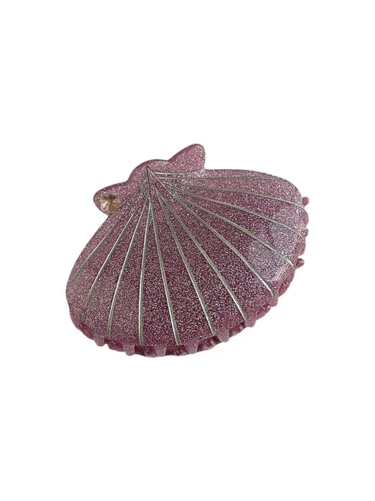 Shell hair claw clip PURPLE