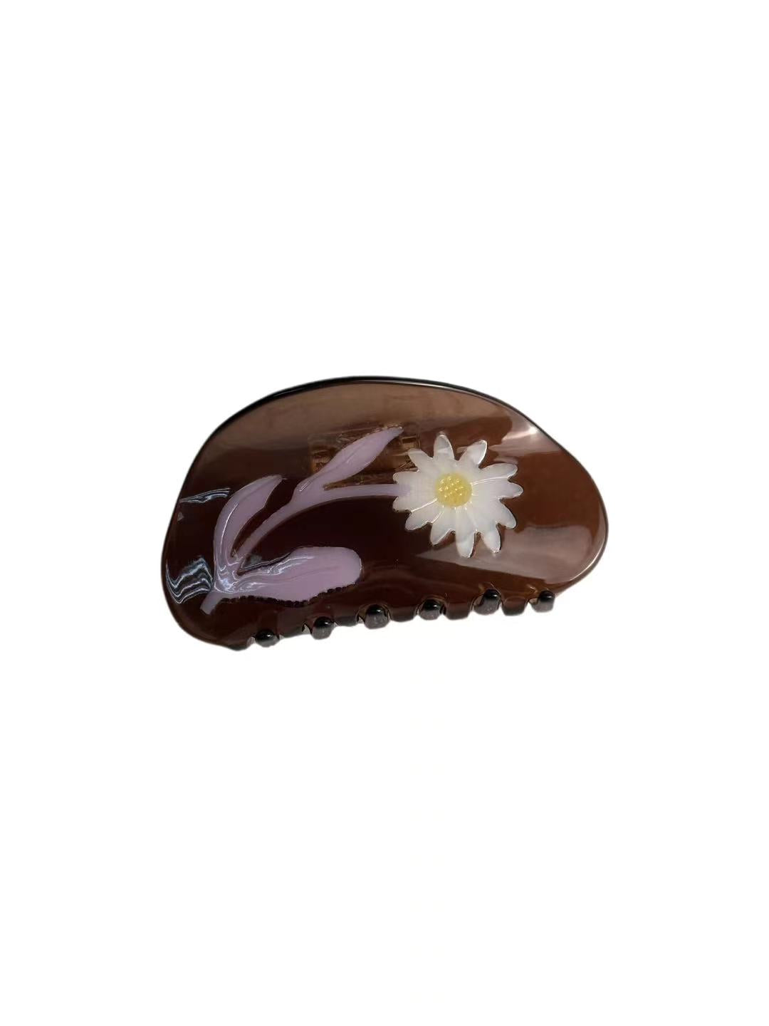 Daisy Flower Hair Claw clip