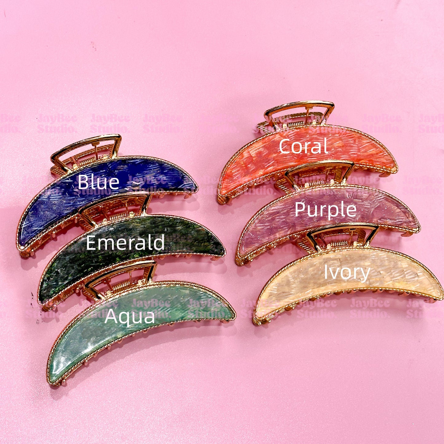 Birth Flower Name Hair Claw Clip