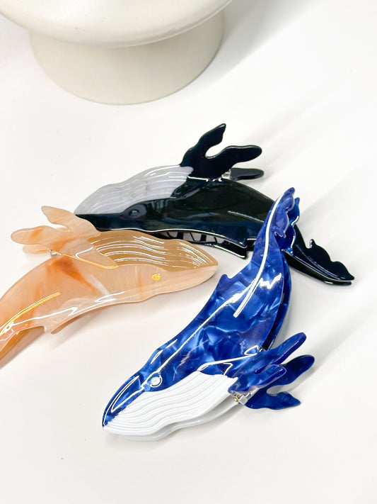 Sea Adventure : Whale Hair claw clip